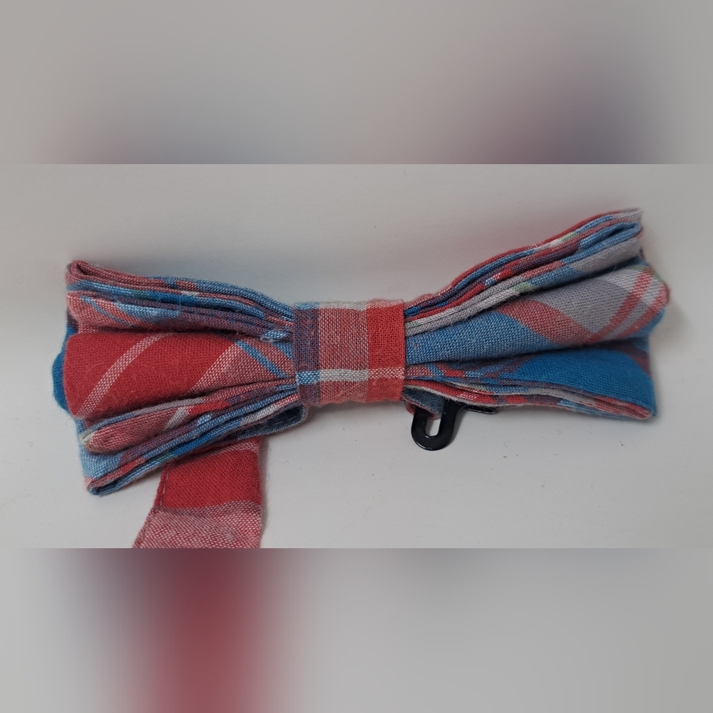 J. Crew Crewcuts Kids Boys Tie Bow Tie Accessories Check Plaid Adjustable - Picture 2 of 5